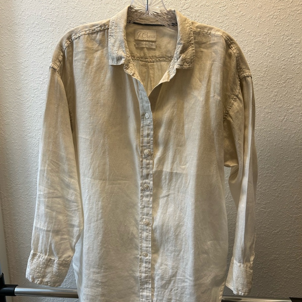 J. Crew Baird McNutt Irish Linen Relaxed Fit Ombré Button-Up Shirt